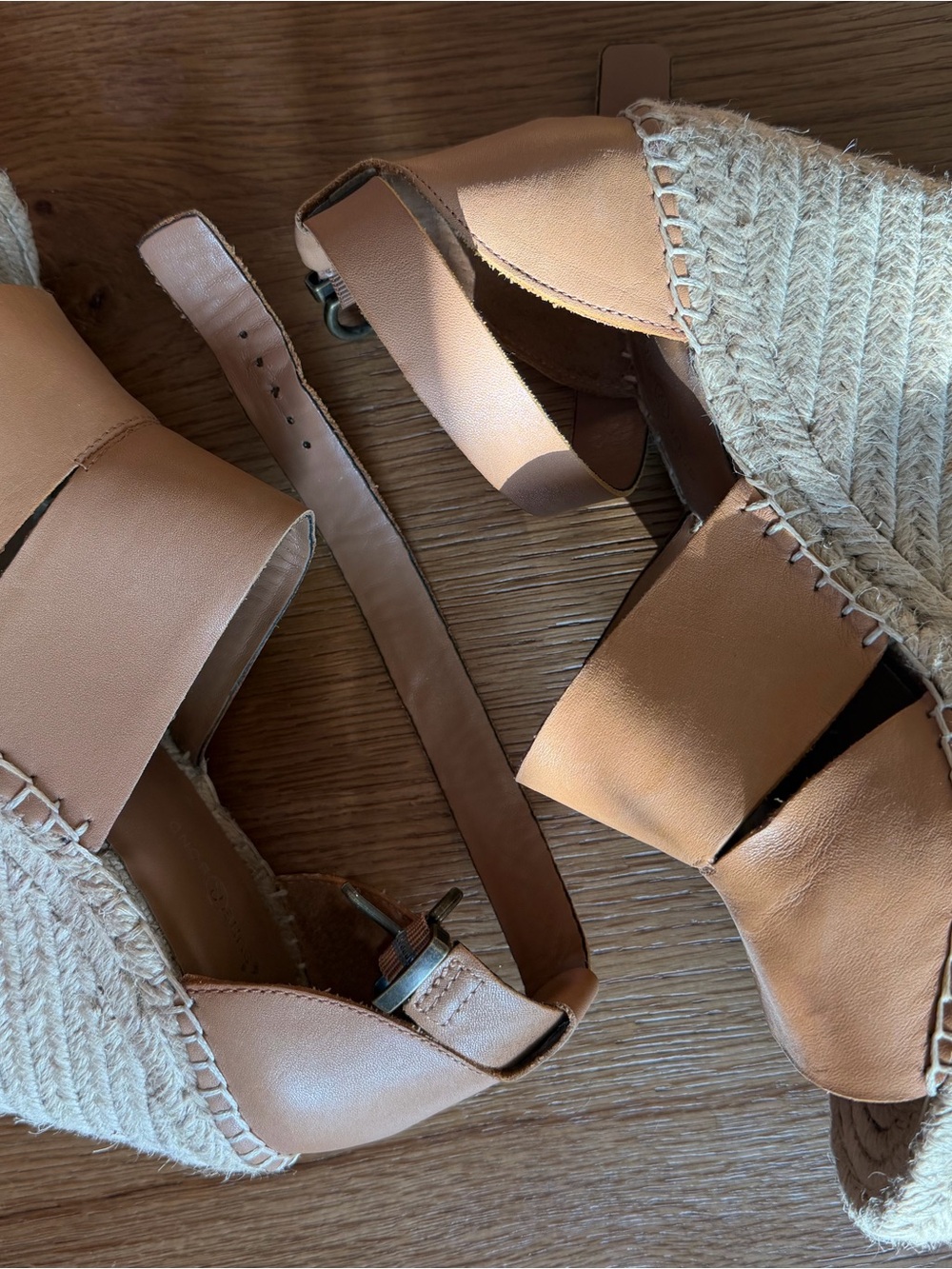 Treasure & Bond Tan Espadrille Wedge Sandals
